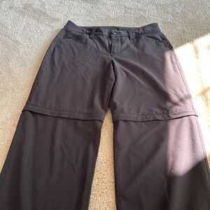 Eddie Bauer Black Convertible ZipOff Hiking Pants Women’s Size 2 Exc cond
